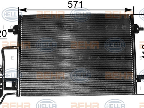 Condensator, climatizare (8FC351300394 HELLA) SKODA,VW,VW (SVW)