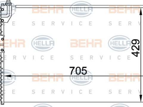 Condensator, climatizare (8FC351318321 HELLA) FORD,MAZDA