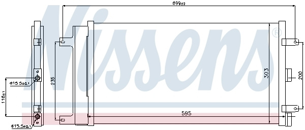 Condensator climatizare 940061 NISSENS pentru Fiat Doblo