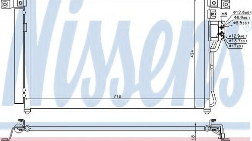 Condensator climatizare 940278 NISSENS p