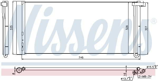 Condensator climatizare 940358 NISSENS