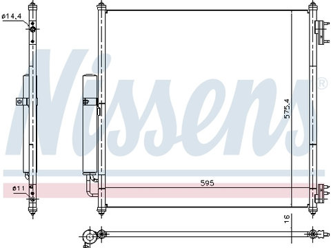 Condensator climatizare 940408 NISSENS pentru Land rover Range rover Land rover Discovery