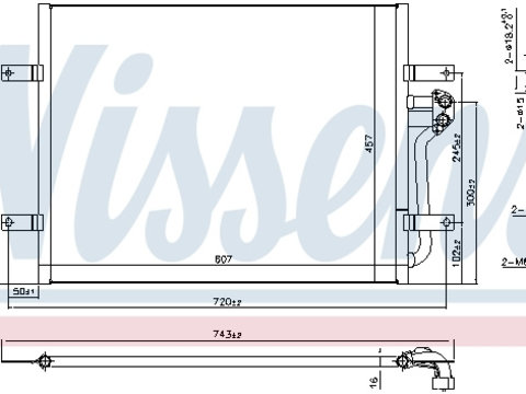 Condensator climatizare 940585 NISSENS