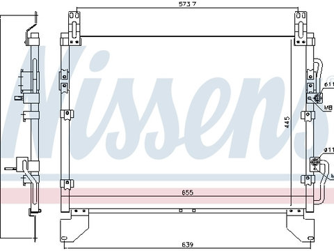 Condensator climatizare 940805 NISSENS