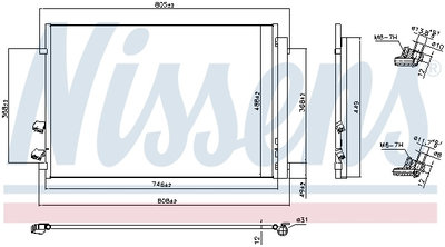 Condensator climatizare 941087 NISSENS pentru Vw C