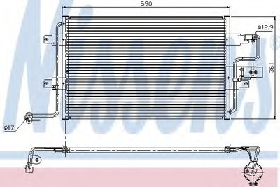 Condensator climatizare 94310 NISSENS pentru Audi 