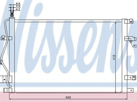Condensator climatizare 94525 NISSENS pentru Volvo S80 Volvo V70 Volvo Xc70 Volvo S60