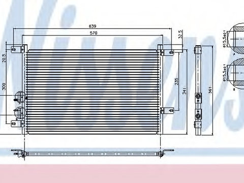Condensator climatizare 94526 NISSENS pentru Alfa romeo 156 Alfa romeo 147