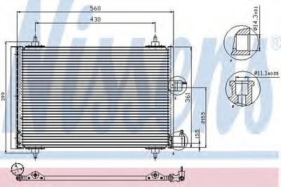 Condensator climatizare 94542 NISSENS pentru Citro