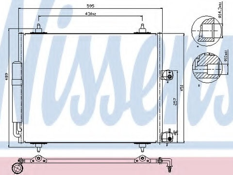 Condensator climatizare 94609 NISSENS pentru CitroEn C8 Peugeot 807 Fiat Ulysse CitroEn Dispatch CitroEn Jumpy Peugeot Expert