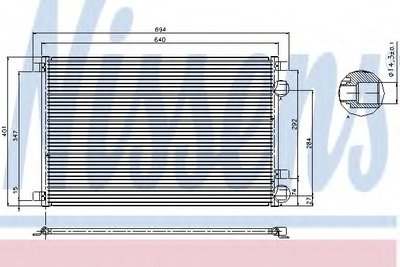 Condensator climatizare 94626 NISSENS pentru Renau