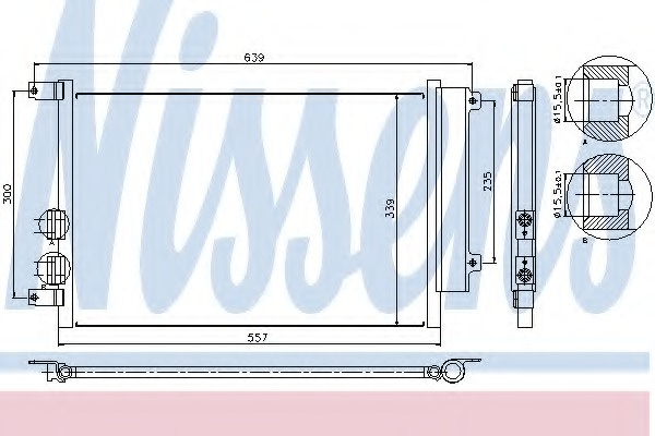 Condensator climatizare 94744 NISSENS pentru Alfa 