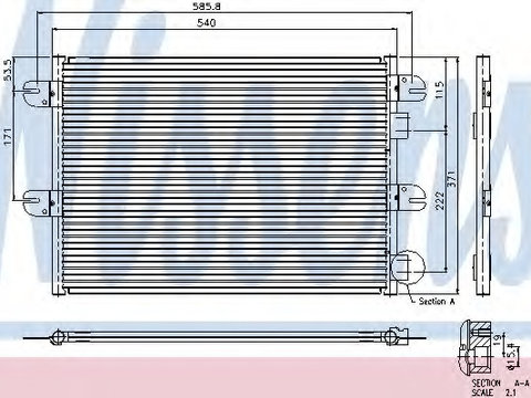 Condensator climatizare 94764 NISSENS pentru Bmw Seria 6 Iveco Eurocargo