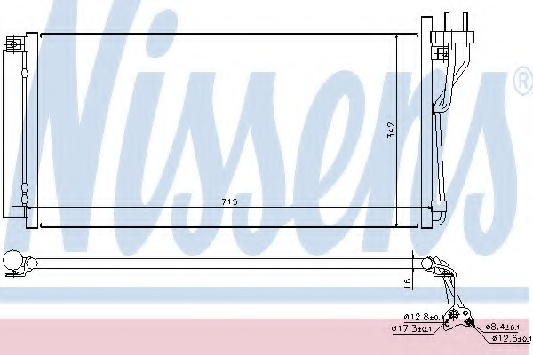 Condensator climatizare 94804 NISSENS pentru Hyundai I45 Hyundai Sonata Hyundai Embera Hyundai Azera Hyundai Grandeur Kia Lotze Kia Magentis