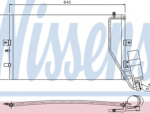 Condensator climatizare 94862 NISSENS