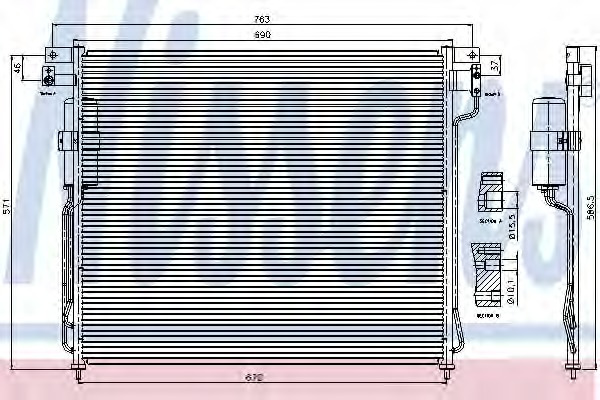 Condensator climatizare 94879 NISSENS pentru Nissan Np300 Nissan Navara Nissan Armada Nissan Pathfinder Nissan Camiones Nissan Frontier