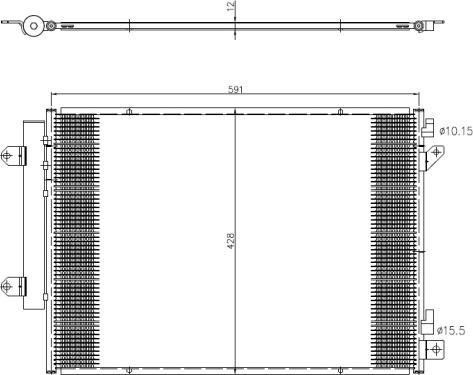Condensator. climatizare Ac- condenser with dryer SUZUKI S-CROSS SX4 S-CROSS VITARA 1.0-1.6 d 08.13- SUZUKI VITARA (LY), Crossover, 02.2015 - NRF 350472
