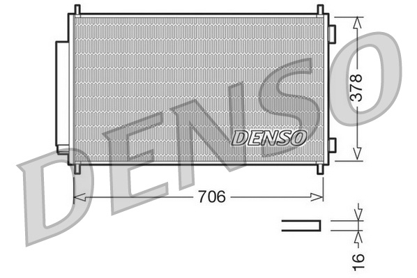 Condensator, climatizare Ac/ condenser with dryer HONDA CR-V III 2.0/2.2D/2.4 09.06- DENSO DCN40002