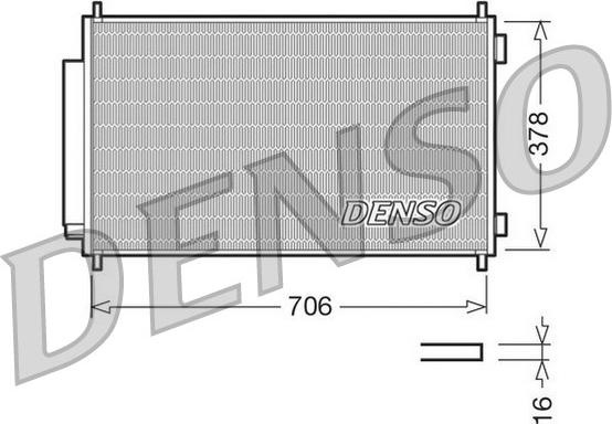 Condensator. climatizare Ac- condenser with dryer HONDA CR-V III 2.0-2.2D-2.4 09.06- HONDA CR-V III (RE_), Crossover, 06.2006 - Denso DCN40002