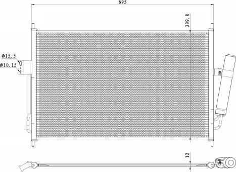 Condensator. climatizare Ac- condenser with dryer 