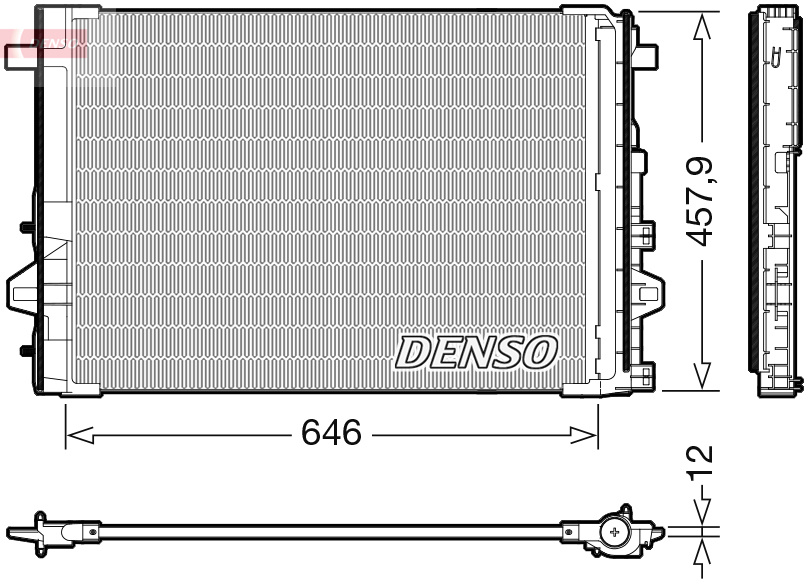 Condensator, climatizare Ac/ condenser with dryer MERCEDES A W176 B SPORTS TOURER W246 W242 CLA C117 CLA SHOOTING BRAKE X117 GLA X156 1.5D-Electric 11.11- DENSO DCN17059