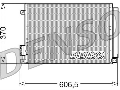 Condensator climatizare AC Denso, CHRYSLER YPSILON, 2011-, Fiat 500, 2007-, PANDA, 2007-, KA, 2008-2016, Lancia YPSILON, 2011- motor 0.9 Twinair, 1.2, 1.3 MultiJet/TDCI, 1.4/ 1.4 Multiair, alum./ alum. brazat, 540(515)x367x12 mm