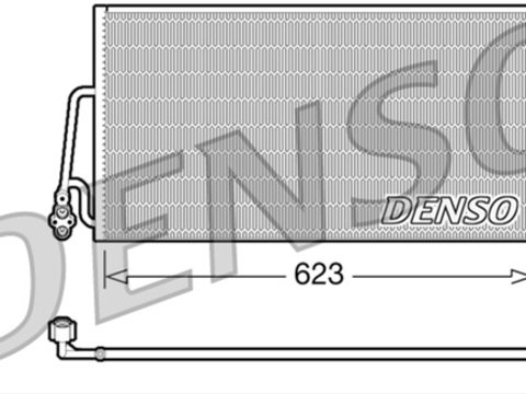 Condensator climatizare AC Denso, MINI COUNTRYMAN/PACEMAN, 03.2010-10.2016, MINI, 10.2006-02.2012 motor 1,4, 1,6/1,6 T, 1,6 D, 2,0 d/sd,, aluminiu/ aluminiu brazat, 660(630)x340(330)x12 mm, cu uscator si filtru integrat