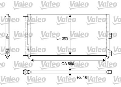 Condensator climatizare AC OEM/OES (Valeo), FIAT D