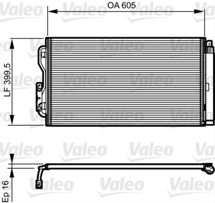 Condensator climatizare AC Valeo, BMW Seria 1 F20/