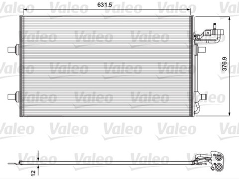 Condensator climatizare AC Valeo, VOLVO C30, 10.2006-10.2007, C70, 01.2008-10.2009, S40/V50, 01.2004-2012 motor 1,6/1,8, 2,0 benzina, 1,6/2,0 diesel, aluminiu/ aluminiu brazat, 660(630)x380x12 mm, fara filtru uscator 61472