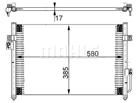 Condensator, climatizare (AC388000S MAHLE KNECHT) HYUNDAI