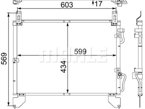 Condensator, climatizare (AC480000S MAHLE KNECHT) SSANGYONG