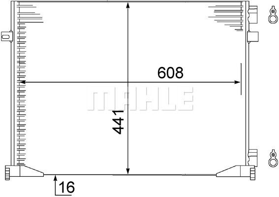 Condensator, climatizare (AC528000S BEH MAH) NISSAN,OPEL,RENAULT,VAUXHALL