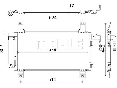 Condensator, climatizare (AC794000S BEH MAH) MAZDA