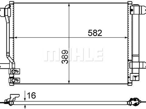 Condensator, climatizare (AC864000S BEH MAH) VW