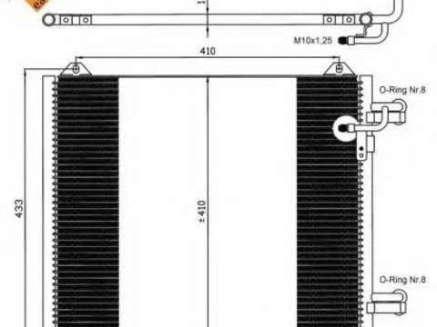 Condensator, climatizare AUDI A2 (8Z0) (2000 - 2005) NRF 35362 piesa NOUA