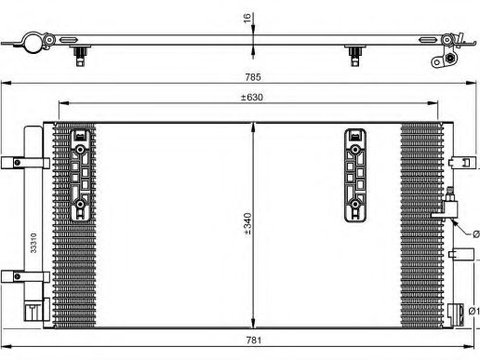 Condensator, climatizare AUDI A4 Allroad (8KH, B8) (2009 - 2020) NRF 35916