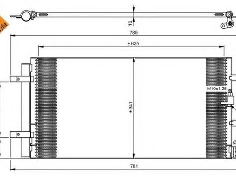 Condensator, climatizare AUDI A4 Allroad (8KH, B8) (2009 - 2020) NRF 350046