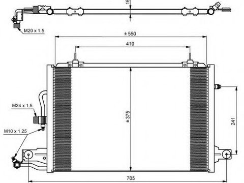 Condensator, climatizare AUDI A6 (4A, C4) (1994 - 1997) NRF 35031 piesa NOUA
