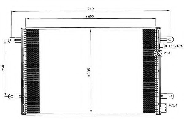 Condensator, climatizare AUDI A6 (4F2, C6) (2004 - 2011) NRF 35605