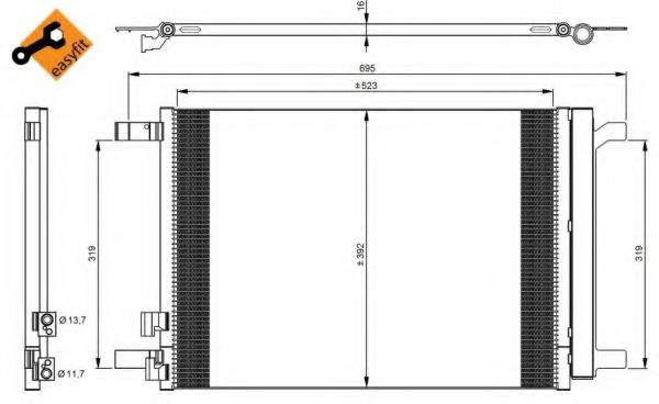 Condensator, climatizare AUDI TT Roadster (FV9) (2014 - 2016) NRF 35968 piesa NOUA