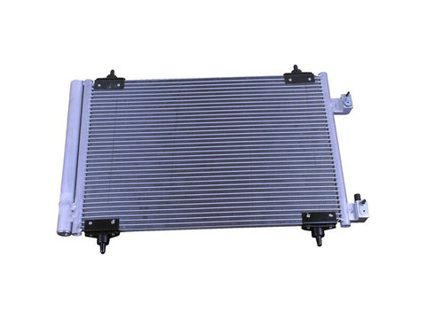 Condensator climatizare BERLINGO, 2008-, C4 PICASSO, 2007-2013, C4 2004-, DS4, Peugeot 3008, 307, 308, 5008, PARTNER, 2008-, RCZ motor 1.2 PureTech, 1.2 THOP, 1.4, 1.6, 1.6 e-HDI/HDI, 1.6 THP, 2.0 BlueHDI/HDI, full aluminiu brazat, 570(530)x360x16 mm