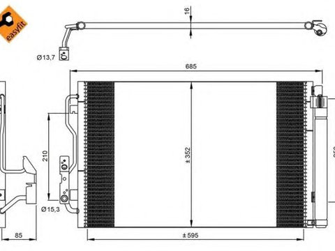 Condensator climatizare BMW 1 (F30/F20) 11- - Cod intern: W20088890 - LIVRARE DIN STOC in 24 ore!!!