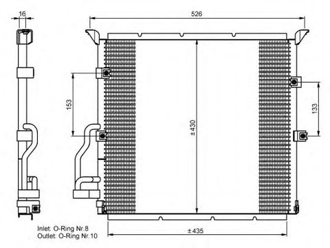 Condensator climatizare BMW 3 Compact (E36) - Cod intern: W20139607 - LIVRARE DIN STOC in 24 ore!!!