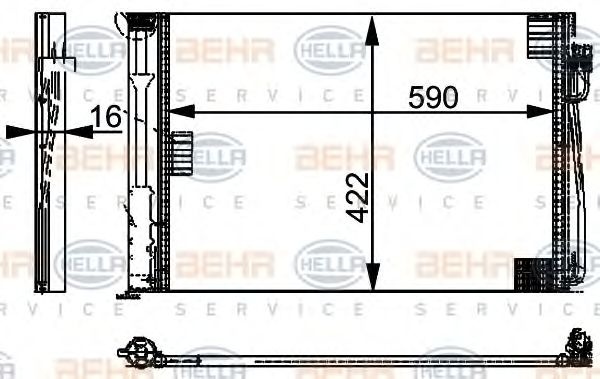 Condensator climatizare BMW E60/E61/E63/E64/E65 - Cod intern: W20088652 - LIVRARE DIN STOC in 24 ore!!!
