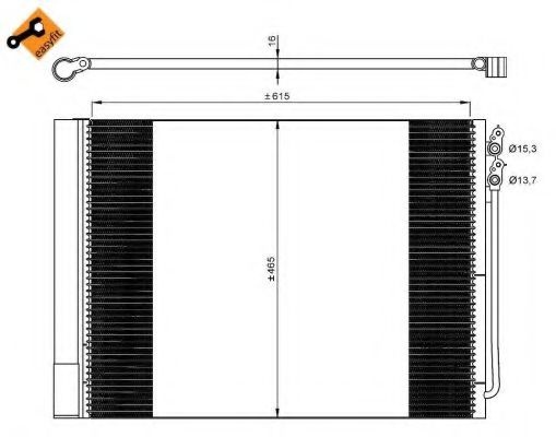 Condensator, climatizare BMW Seria 6 Cupe (F13) (2010 - 2016) NRF 350033 piesa NOUA