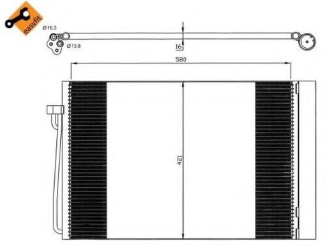 Condensator, climatizare BMW Seria 6 (E63) (2004 - 2010) NRF 35537 piesa NOUA