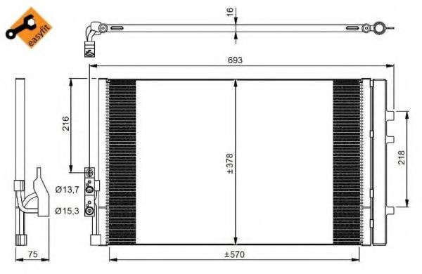 Condensator, climatizare BMW X4 (F26) (2014 - 2016) NRF 350036