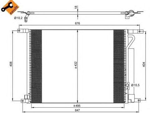 Condensator climatizare CHEVROLET AVEO 08- - Cod intern: W20139590 - LIVRARE DIN STOC in 24 ore!!!