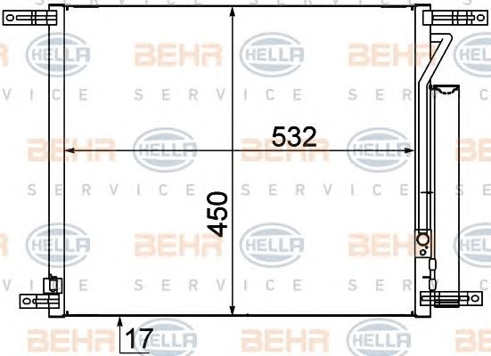 Condensator climatizare CHEVROLET AVEO 08- - Cod intern: W20088865 - LIVRARE DIN STOC in 24 ore!!!